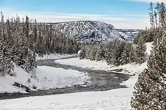 Gibbon River mit dem National Park Mountain
