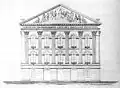 Entwurf Demmlers für den Prachtgiebel des Schauspielhauses