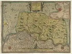 Karte der Fürstabtei von Johannes Gigas (1620)