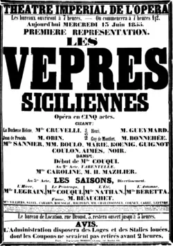 Plakat zur Uraufführung