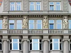 Figuren an der Industrie- und Handelskammer Leipzig