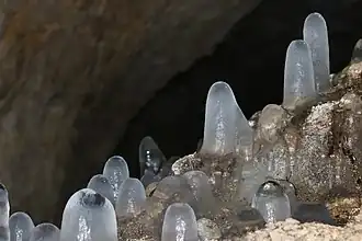 Eisstalagmiten in Monlési