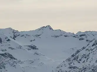 Gletscher Ducan, aufgenommen vom Jakobshorn.