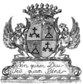 Wappen exlibris des Johann Victor Glutz von Blotzheim