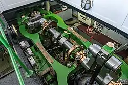 Oszillierende Verbunddampfmaschine der Gisela von 1870