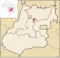 Lage von Santa Rita do Novo Destino in Goiás