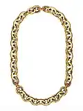 Goldkette, eingefasste Edelsteine, Ende 16. Jh.