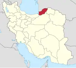 Lage der Provinz Golestan in Iran