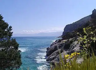 Die Küste des Golfo di Orosei nahe Orosei