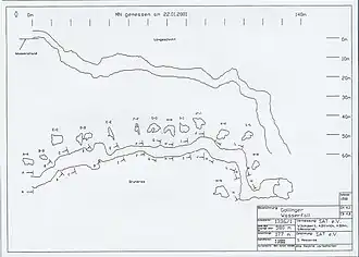 Höhlenplan der Gollinger-Wasserfall-Höhle