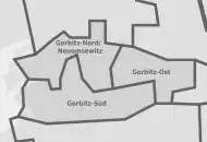 Einteilung des Stadtteils Gorbitz in drei Statistische Stadtteile