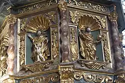 Evangelist Matthäus und Christus am Kanzelkorb