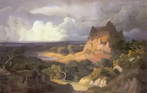 Gottfried Keller: Heroische Landschaft, 1842, Inventarnummer GKS587, Depositum in der Zentralbibliothek Zürich[28]