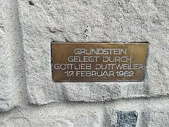 Gottlieb Duttweiler Institut-Grundstein, 1962