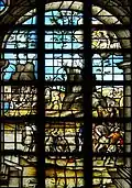 Philippus, predigend, heilend, taufend, Dirck Crabeth, 1559, Glasmalerei, Sint Janskerk, Gouda, Niederlande