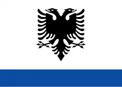 5:7 Dienstflagge Albaniens zu See