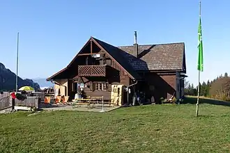 Die Hütte, Blick Richtung Westen