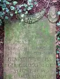 Grabstein von Ignatz Weiss (Teilansicht)