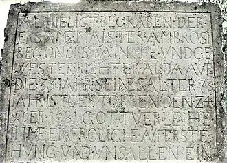 Ambrosius Regondi †&nbsp;1681