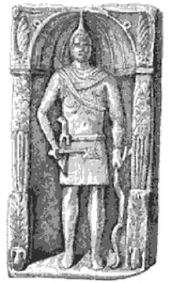 Der Grabstein eines Bogenschützen, gefunden bei Vercovicium