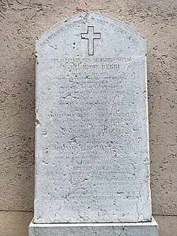 Grabstein der Familie von Melchior Berri (1805–1854) Reformierte Kirche in Münchenstein. https://www.e-periodica.ch/digbib/view?pid=bbh-001%3A1999%3A64%3A%3A4#120