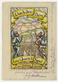 Grafik Titelblatt Quartettspiel Durch den Harz 1921 für seinen Vater Hermann Dieckmann