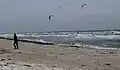 Kitesurfer im Winter