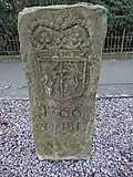 Fürstenstein von 1766 mit geldrischem Wappen bei Dinxperlo/Suderwick