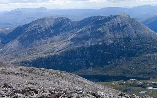 Blick vom Foinaven nach Südsüdwesten zum Arkle