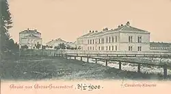 Kavallerie-Kaserne in Groß-Enzersdorf (Gebäude 2018 noch existent) Koordinate: 48°&nbsp;11′&nbsp;30″&nbsp;N, 16°&nbsp;32′&nbsp;39″&nbsp;O48.19166666666716.544166666667