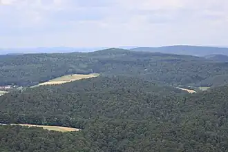 Große Aschkoppe (Bildmitte), gesehen vom Kellerwaldturm