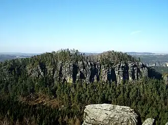 Blick vom Kleinen Bärenstein zum benachbarten Großen Bärenstein