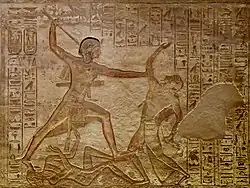 Ramses II. tötet einen libyschen Anführer