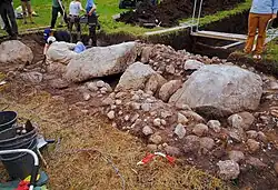 Ausgrabungsarbeiten am Großsteingrab, 2019
