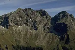 Großer Wilder (links) und Kleiner Wilder vom Gipfel der Kleinen Höfats