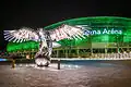 Die Adlerstatue vor dem Stadion
