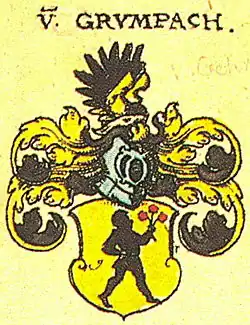 Wappen der Familie von Grumbach seit 1492 nach Siebmachers Wappenbuch