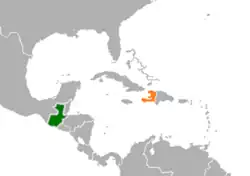 Lage von Guatemala und Haiti