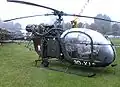 Ein Alouette II Verbindungshubschrauber
