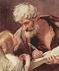 Matthäus Evangelist und der Engel, Gemälde von Guido Reni