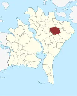 Lage des Falkerslev Sogn in der Guldborgsund Kommune