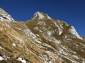 Oberer Bereich des Grates mit Gipfelaufbau