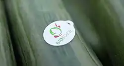 Gurke mit Knospe-Logo von Bio Suisse