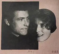 Gustav Klutsis and Valentina Kulagina photomontage by Klutsis 1922