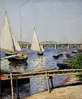 Gustave Caillebotte: Segelboote in Argenteuil, um 1888