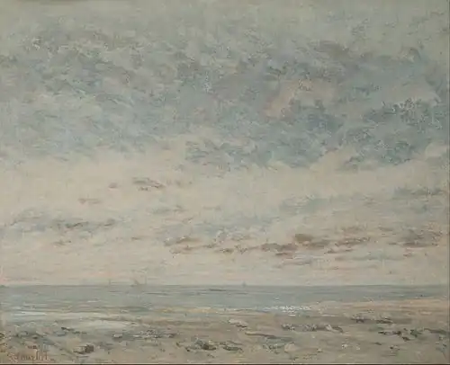 Gustave Courbet: Marée basse à Trouville Ebbe bei Trouville (1865)