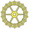 Wasserrad (Heraldisches Muster, französisch)