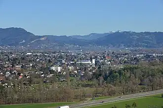 Ortsbild aus südlicher Richtung