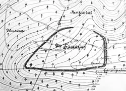 Lageskizze der Hünenburg Hemeln von Carl Schuchhardt (Ende 19.&nbsp;Jahrhundert)