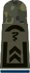 Aufschiebeschlaufe Oberfeldwebel SanOA (Feldanzug Heeresuniformträger Sanitätstruppe Vete­rinär) (man be­achte die durch­bro­chene Umrandung)